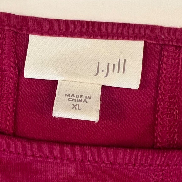 Hot Pink J Jill Short Sleeve Seamed A-Line Tee Size XL - Picture 4 of 6
